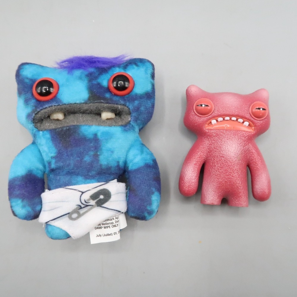 Baby Fuggler Blue Soft & Pink ‎ Hard by Zuru 3 inch plush monster with Teeth